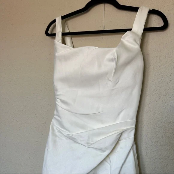 HOUSE‎ OF CB 'Emilie' Off White Satin Mermaid Bridal Gown NWOT size S - Picture 9 of 13